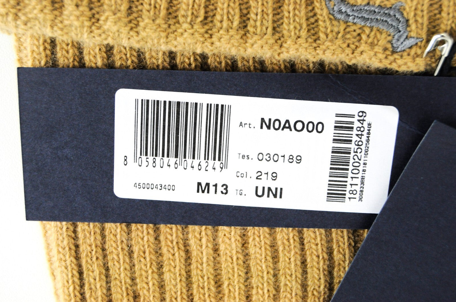 HARMONT & BLAINE Mens OS Beige Rib-Knit Unisex Beanie  Wool Dress Hat