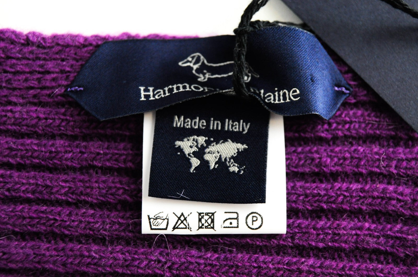 HARMONT &amp; BLAINE vyriška OS alyvinės violetinės spalvos vilnonė briaunuota suknelė ir unisex šalikas