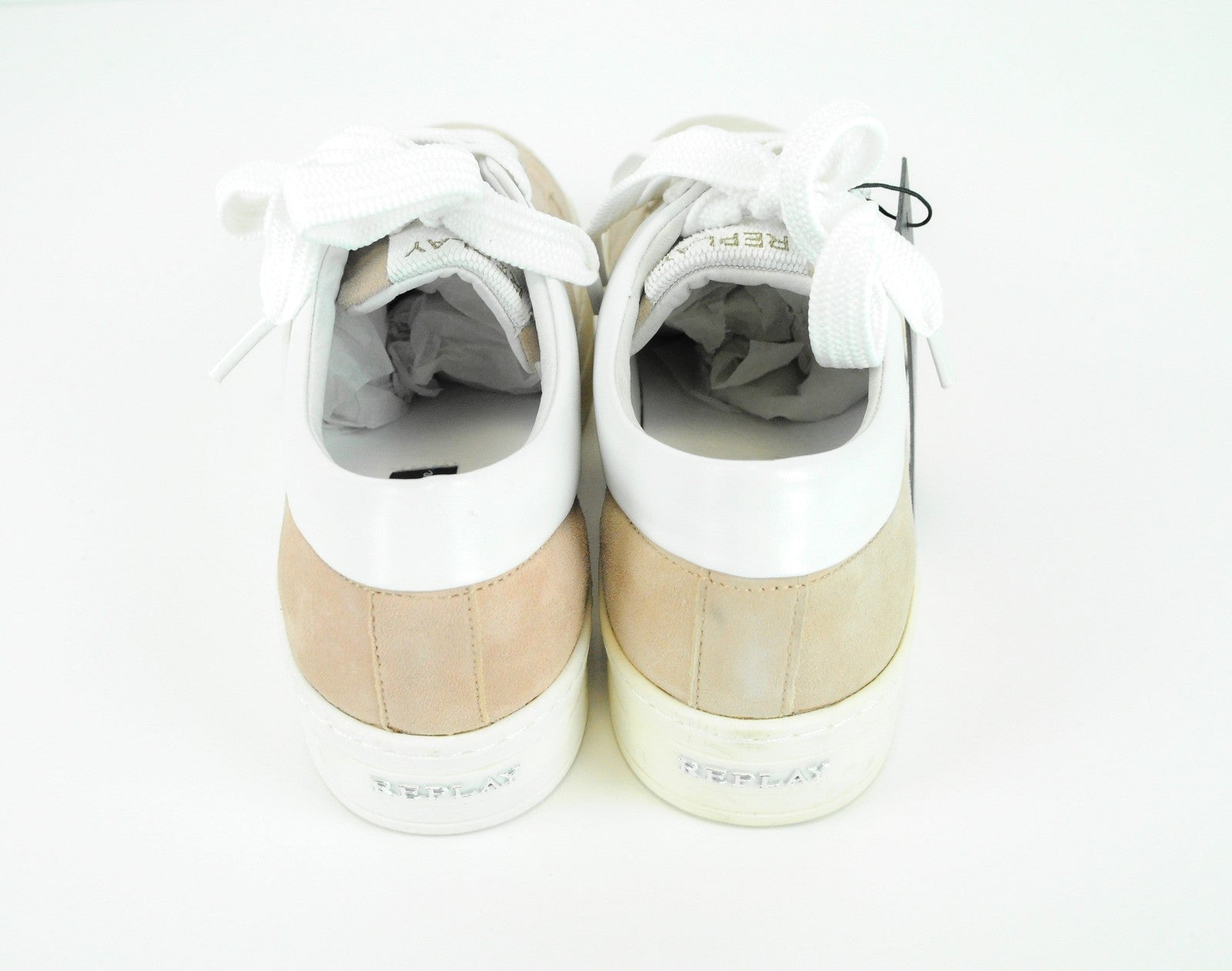 REPLAY moteriški rožiniai zomšiniai sportbačiai, 39 dydis, laisvalaikio bateliai su raišteliais 