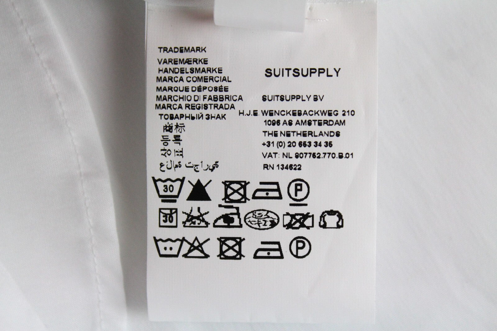 SUISTUDIO Womens Shirt 36R White Cotton Stretchy Long Sleeve Butterfly Neck