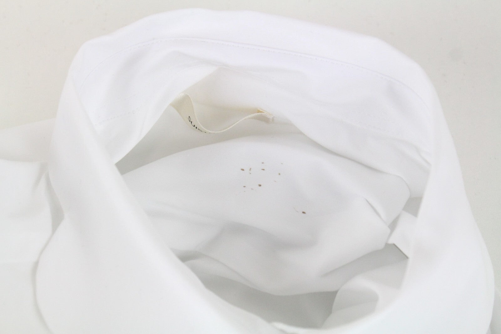 SUISTUDIO Womens Shirt 36R White Cotton Stretchy Long Sleeve Butterfly Neck