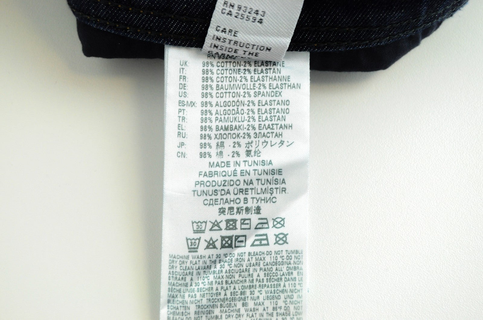 DIESEL Tepphar R7NA8 vyriški džinsai W31/L34 mėlyni medvilniniai morkų kirpimo džinsai 