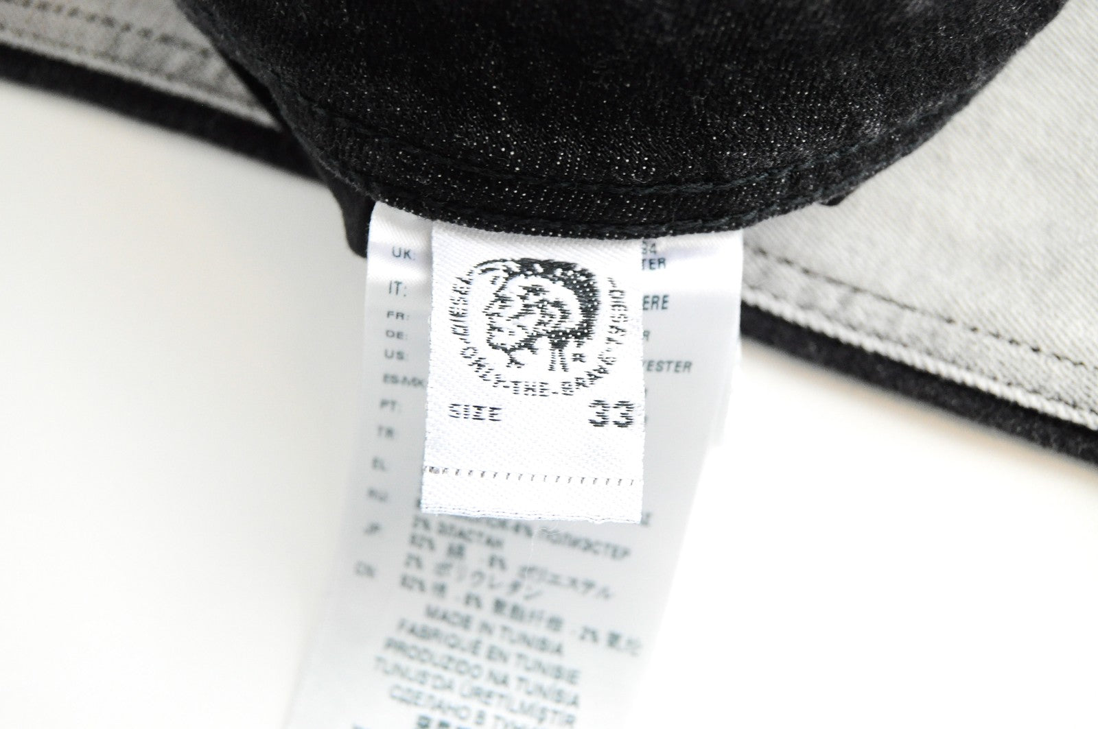 DIESEL Sleenker-X-SP 082AX vyriški džinsai W33/L32 Slim pilki aptempti džinsai 