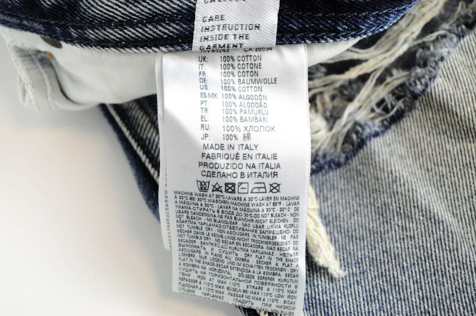 DIESEL Dagh-XP 084ZS vyriški džinsai W32/L32 tiesūs mėlyni skalbtos medvilnės 