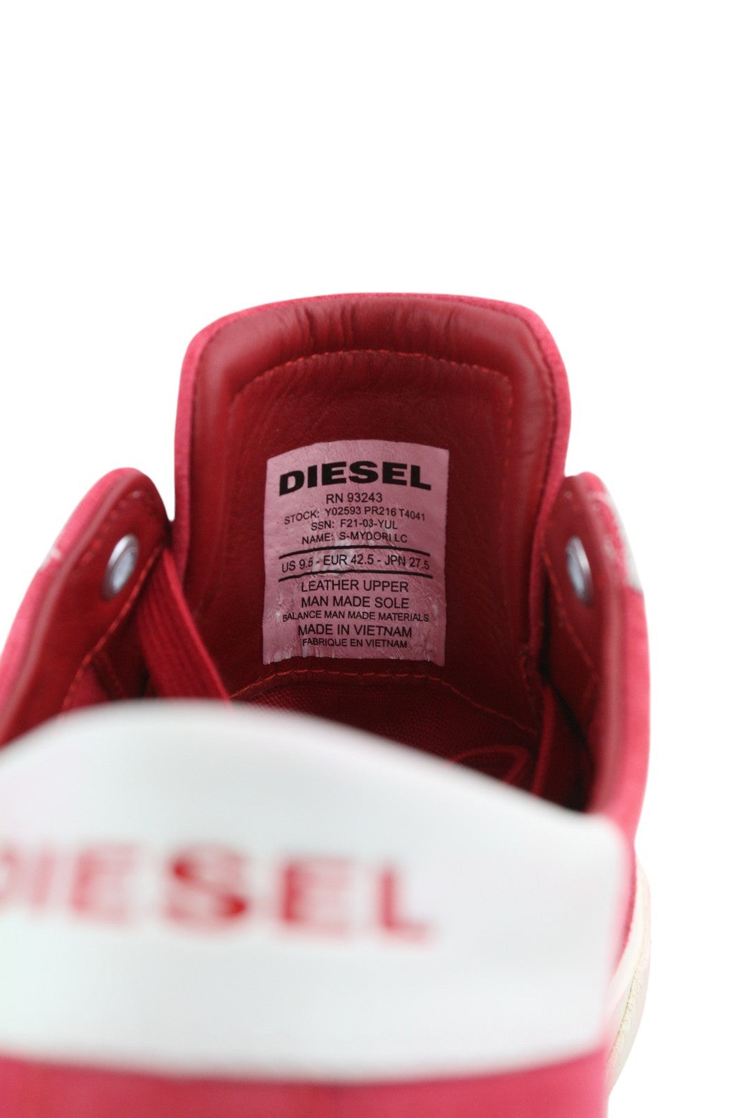 DIESEL S-Mydori LC vyriški sportbačiai, raudoni, zomšiniai, odiniai, žemakulniai, EU42.5, RRP 200 € 