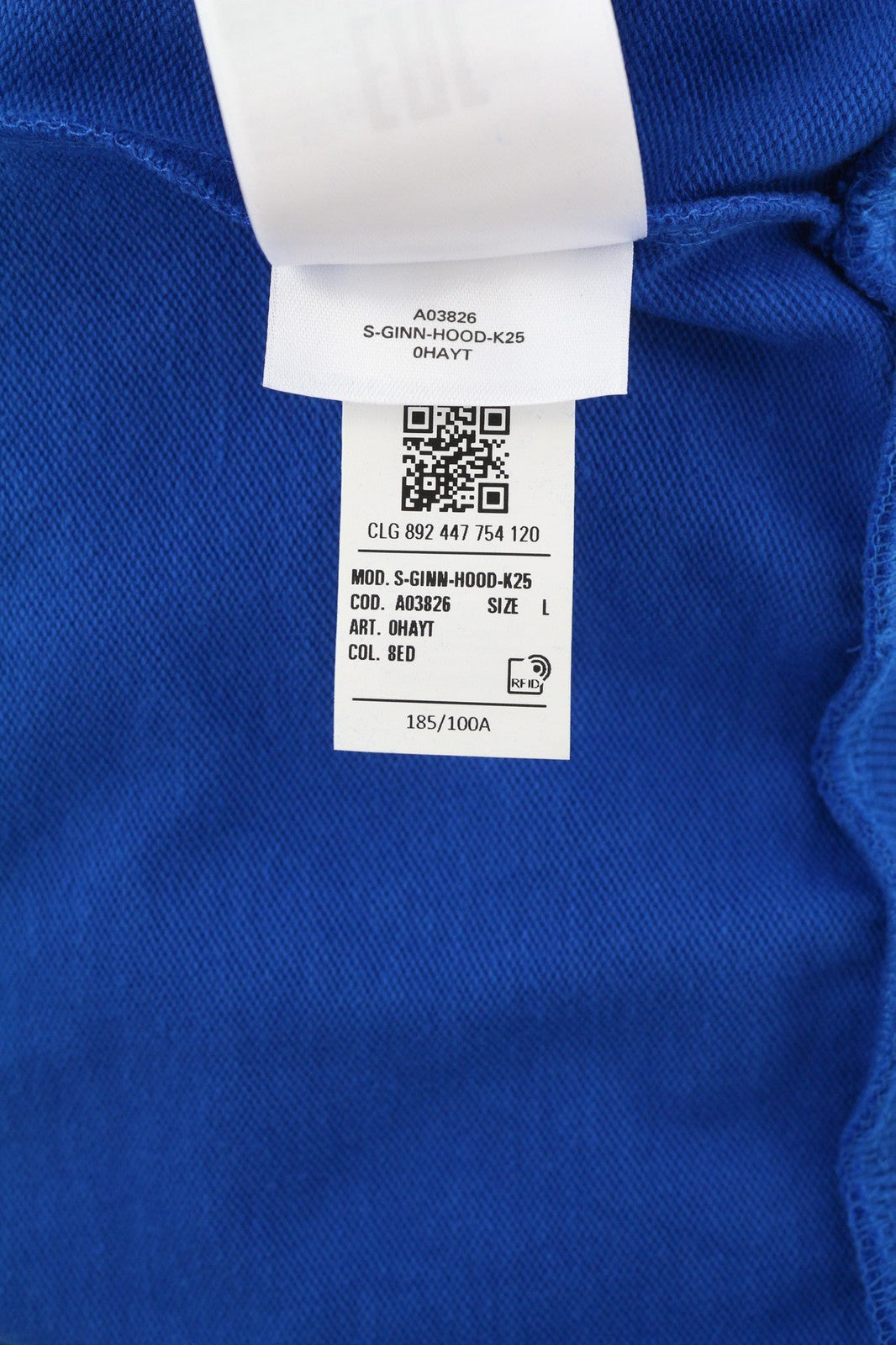 DIESEL S-Ginn-Hood-K25 vyriškas džemperis su gobtuvu, L dydžio, mėlynas, megztinis su kengūra, RRP125