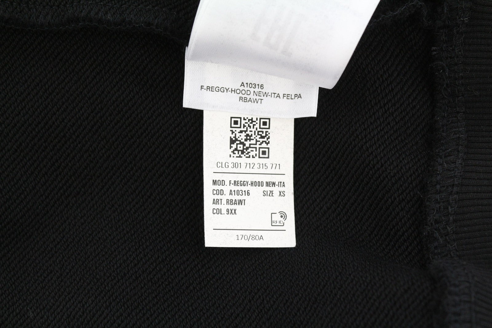 DIESEL F-Reggy-Hood New-Ita moteriškas džemperis su gobtuvu XS, juodas, megztinis ilgomis rankovėmis, rekomenduojama kaina – 135 € 