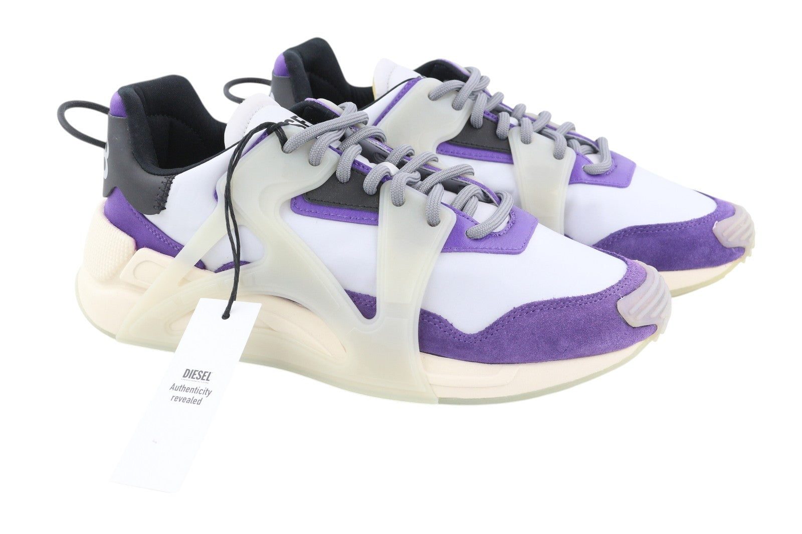 DIESEL S-Serendipity Mask vyriški sportbačiai, pilki, suvarstomi, migdolų spalvos nosimi, 42 dydžio, RRP 200 € 