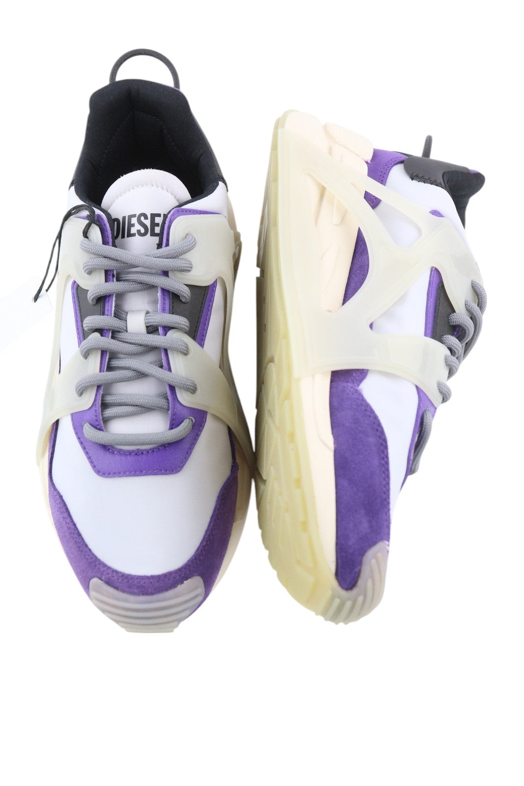 DIESEL S-Serendipity Mask vyriški sportbačiai, pilki, suvarstomi, migdolų spalvos nosimi, 42 dydžio, RRP 200 € 