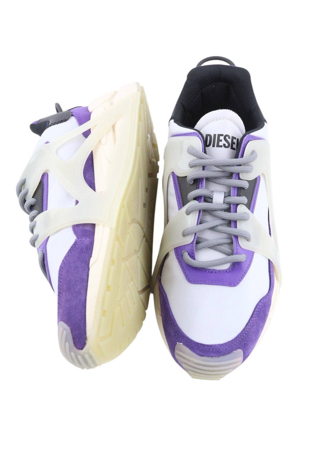 DIESEL S-Serendipity Mask vyriški sportbačiai, pilki, suvarstomi, migdolų spalvos nosimi, 42,5 dydžio, RRP – 200 € 