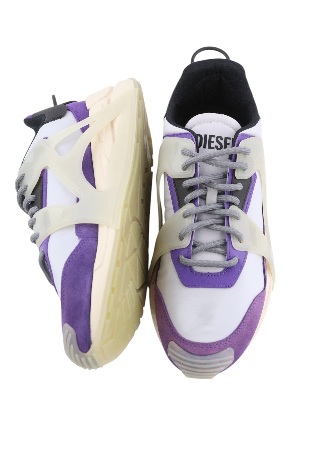 DIESEL S-Serendipity Mask vyriški sportbačiai, pilki, suvarstomi, migdolų spalvos nosimi, RRP 200 € 