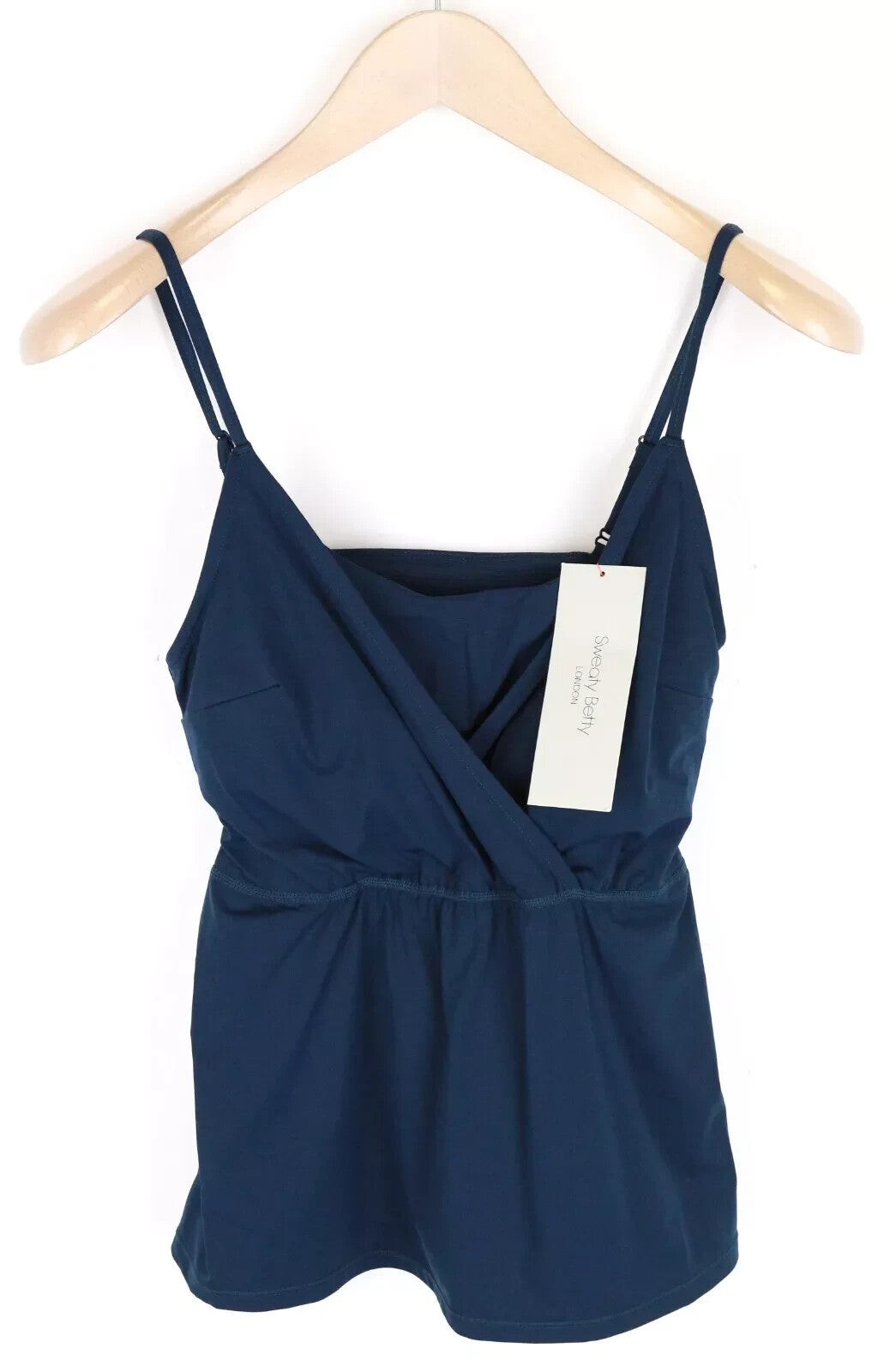 SWEATY BETTY Obi liemenė moterims sportinė palaidinė XS mėlyna tampri be rankovių 