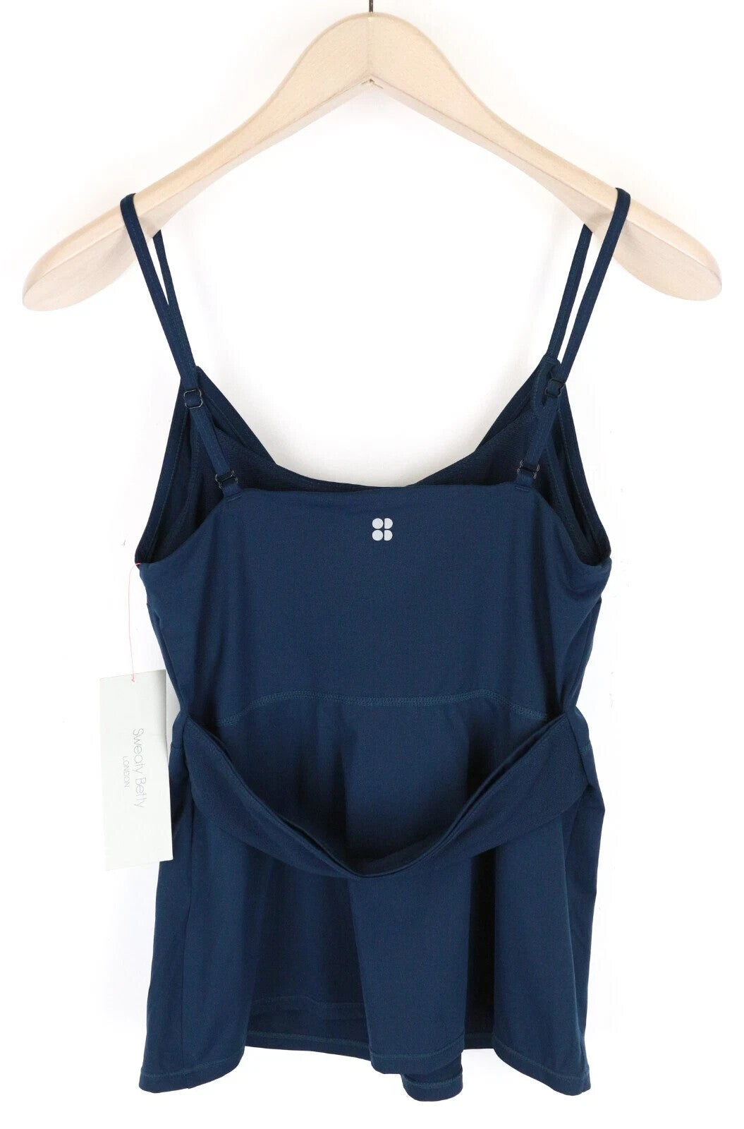 SWEATY BETTY Obi liemenė moterims sportinė palaidinė XS mėlyna tampri be rankovių 