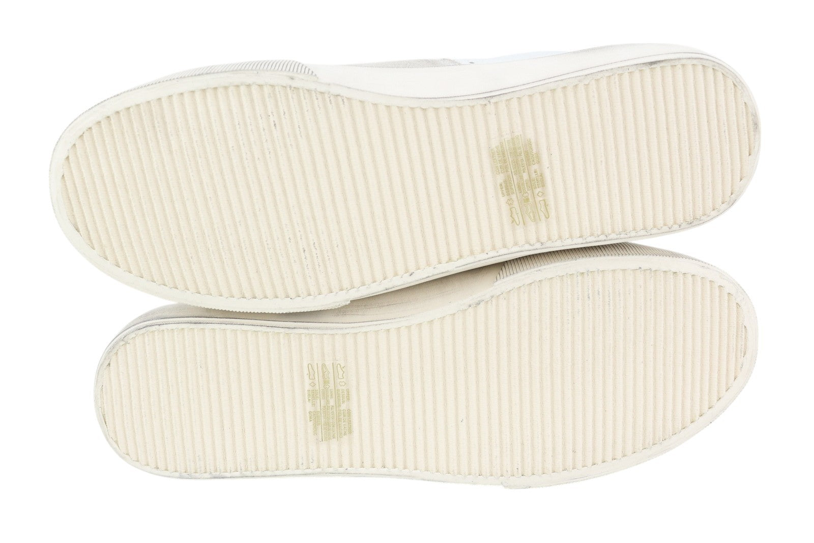 DIESEL S-Mydori ML vyriški sportbačiai, 44.5 dydis, balti, odiniai, aukštakulniai, migdolų formos nosis, RRP 220 € 