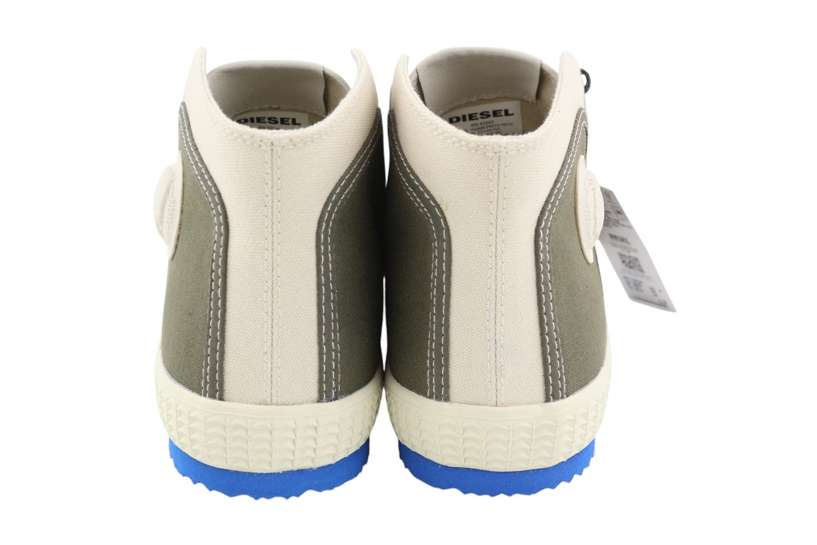 DIESEL S-Yuk MC vyriški sportbačiai, pilki, suvarstomi, migdolų spalvos nosimi, RRP 140 € 