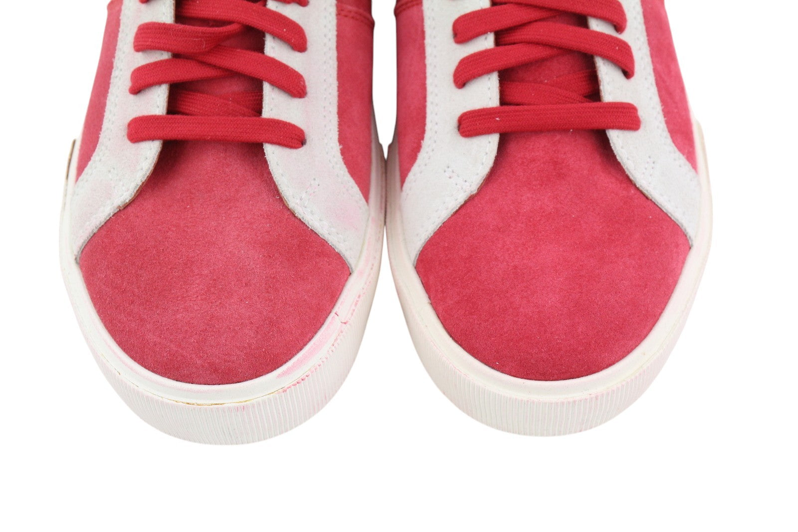 DIESEL S-Mydori LC vyriški sportbačiai, raudoni, zomšiniai, odiniai, migdolų spalvos, žemakulniai, kaina – 200 € 