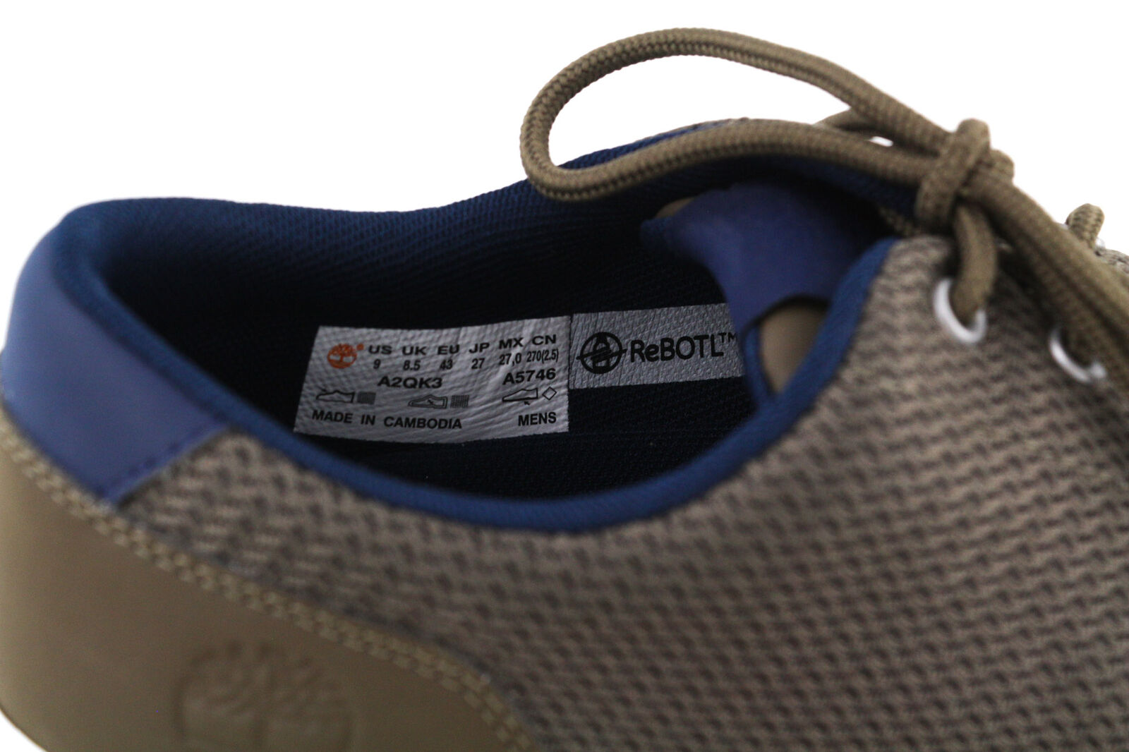 TIMBERLAND A2QK3-A5746 vyriški batai EU42/43 žali odiniai tekstiliniai žemapadžiai laisvalaikio batai 