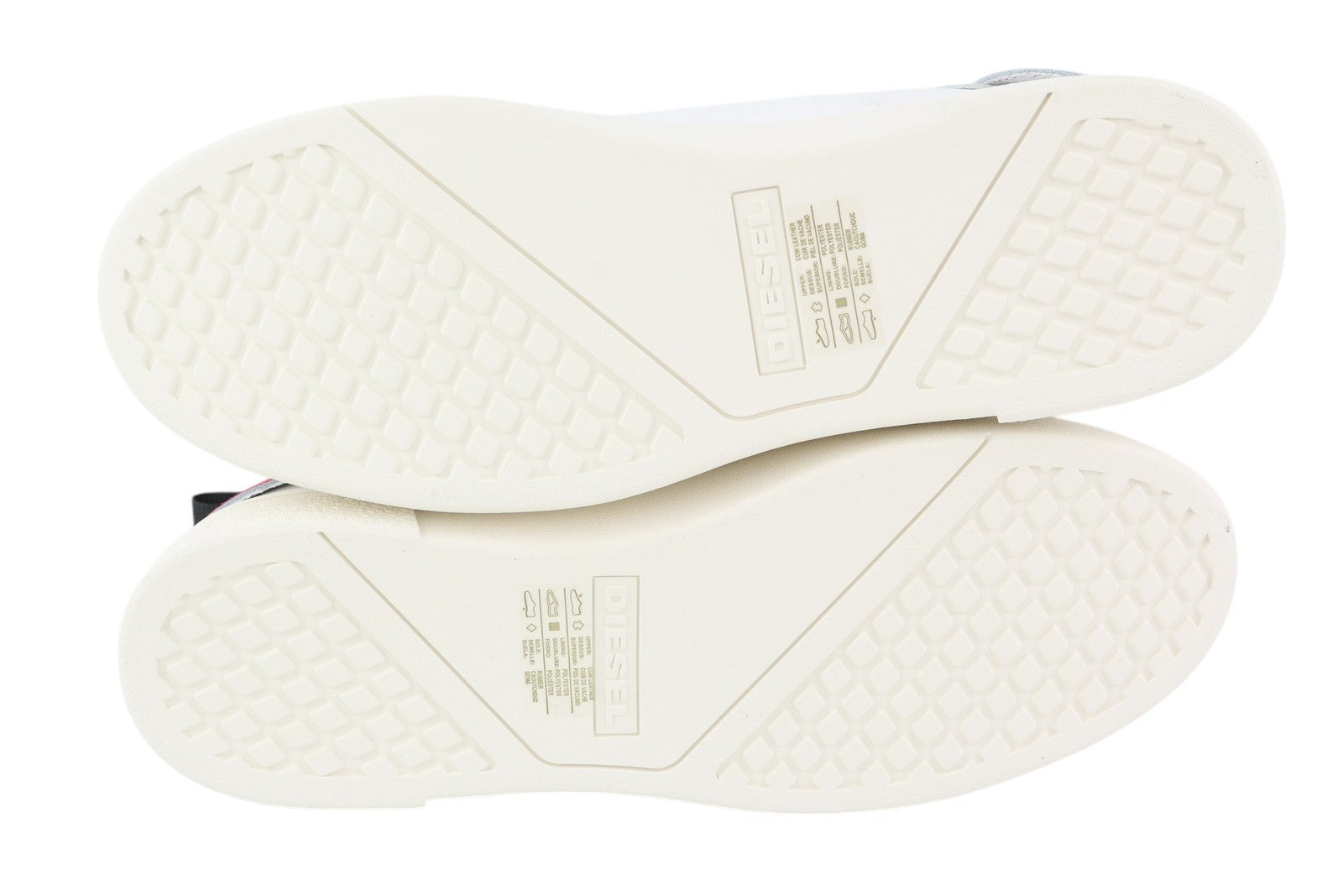 DIESEL S-Clever žemi nėrinių vyriški sportbačiai, 45 €, balti, raudoni, odiniai, migdolų spalvos, rekomenduojama kaina – 140 € 