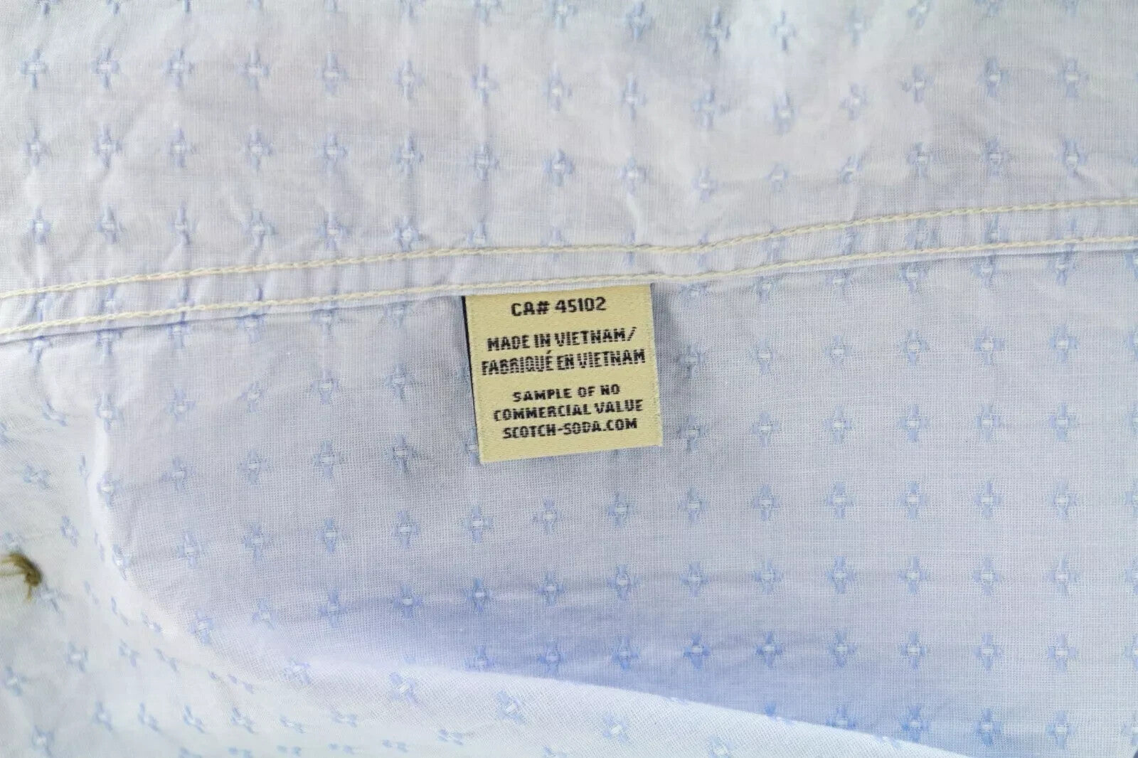 SCOTCH &amp; SODA Ams Couture vyriški marškiniai ~L mėlyni ilgomis rankovėmis su varlyte ir sagomis 