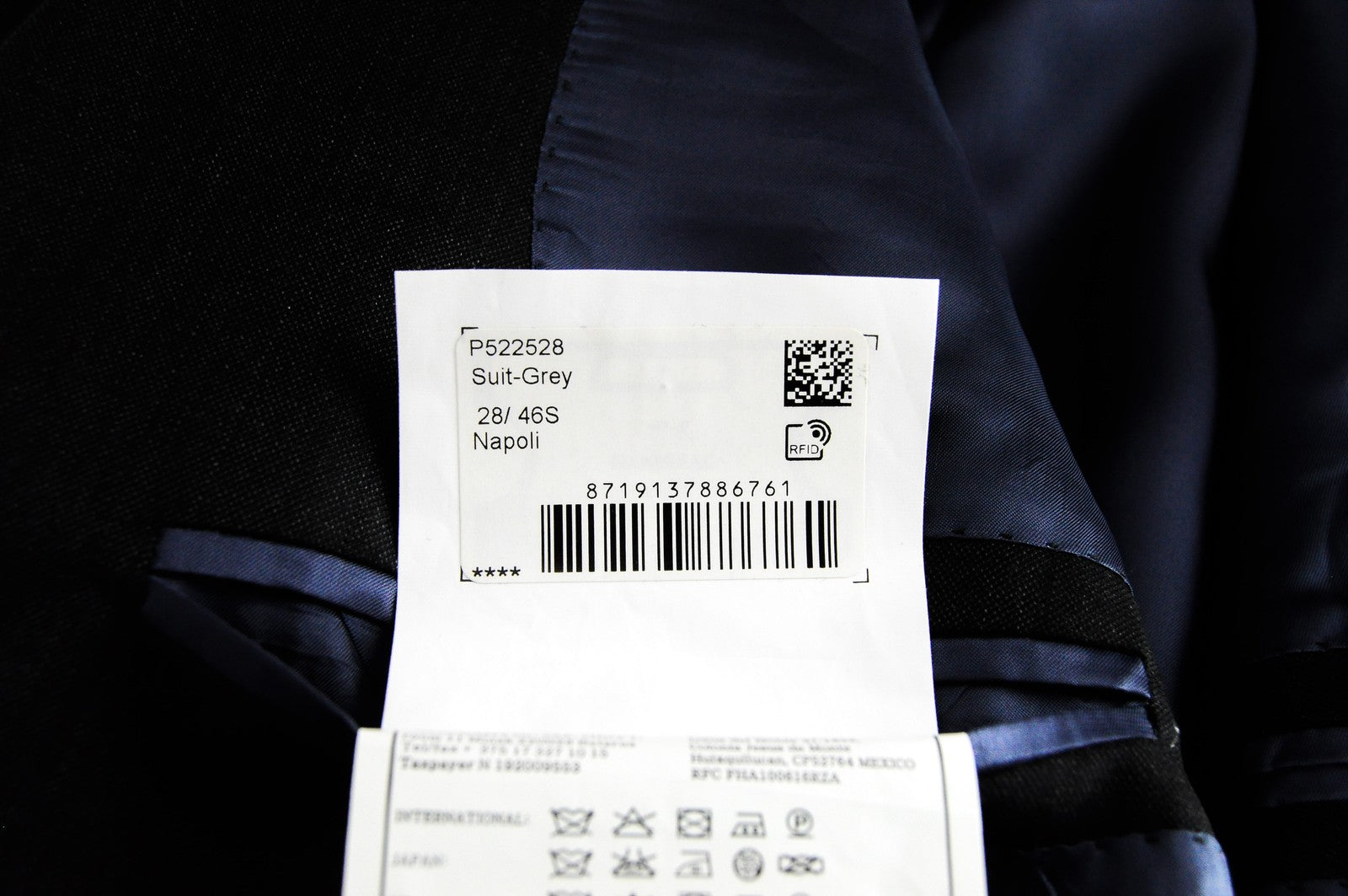 SUITSUPPLY Blazer Men's UK46S Grey Pure Wool Super 110's Napoli Formal Style