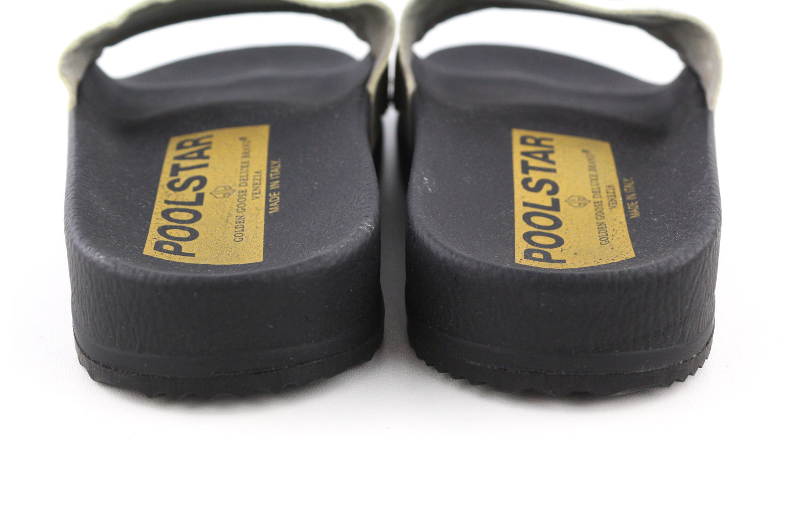 GOLDEN GOOSE Poolstar Women Slippers EU39 Black White Swimming Pool Slip On