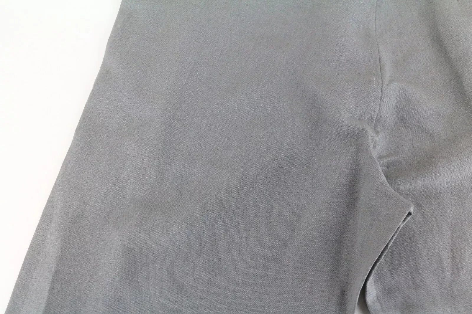 RICHMOND Men's Trousers 54 Flat Front Grey Linen Blend Belted Casual