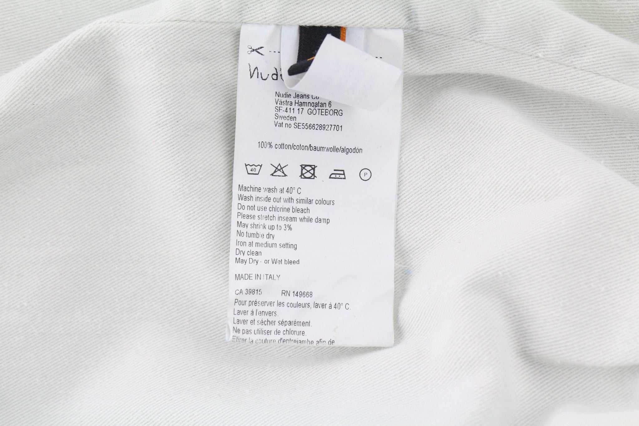 NUDIE JEANS Gudrun Camo džinsinis moteriškas švarkas S mėlyna medvilninė bomber stiliaus striukė 