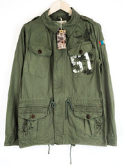 SCOTCH &amp; SODA vyriška striukė M, žalia, medvilninė, lengva, ilgomis rankovėmis, laisvalaikio stiliaus 