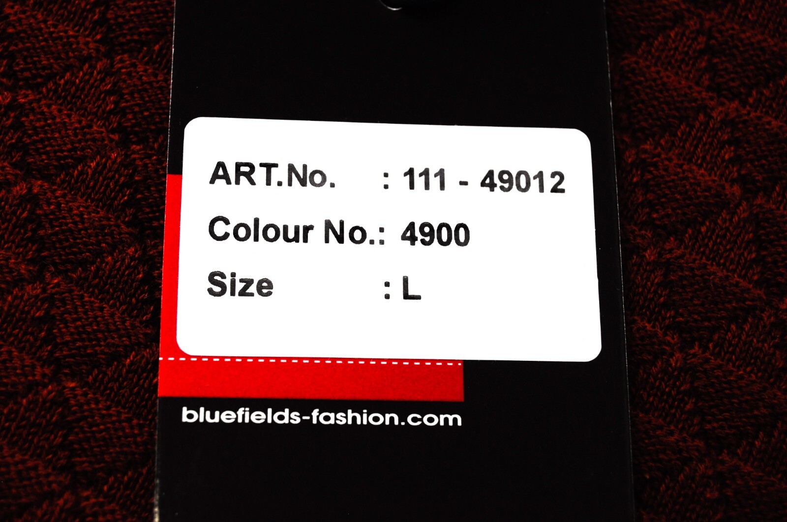 BLUE FIELDS vyriškas megztinis L dydžio raudonas apvalios iškirptės ilgomis rankovėmis 