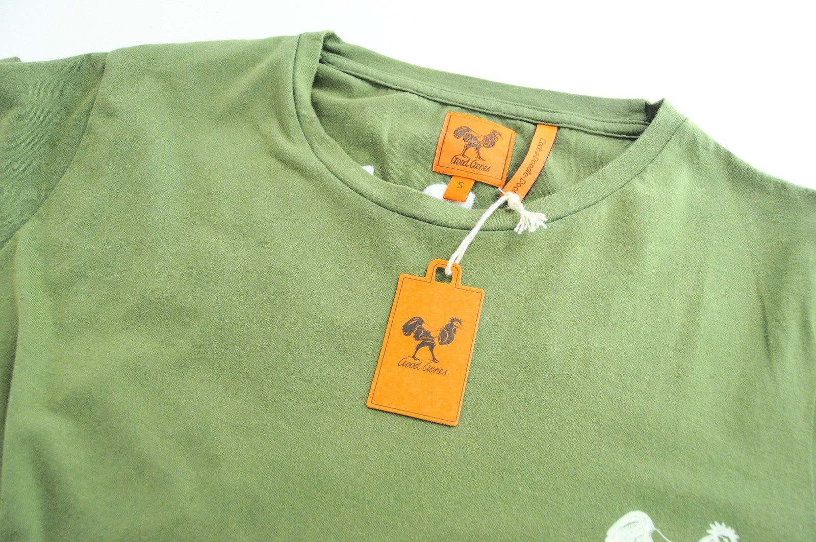 GOOD GENES T-Shirt Men's S Green Cotton Short Sleeve Logo Round Neck Pullover