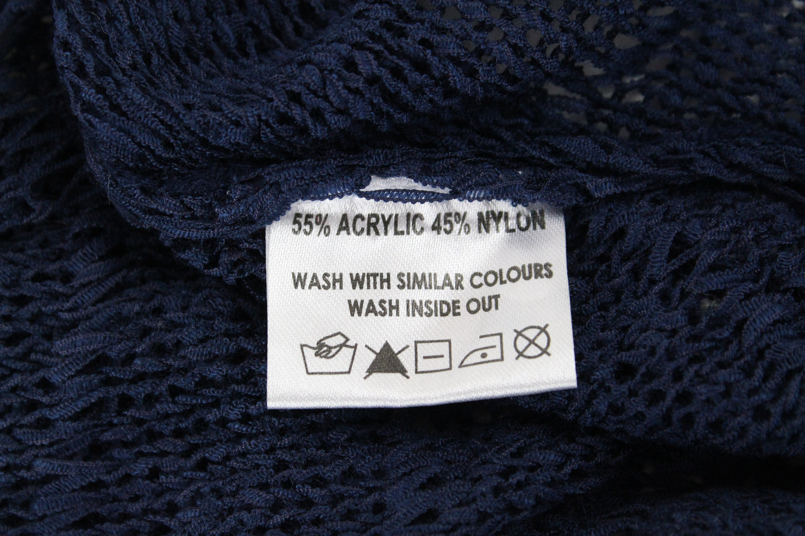 BLACK OUT Marina moteriškas džemperis S dydžio mėlynas megztinis be rankovių permatomas kardiganas 