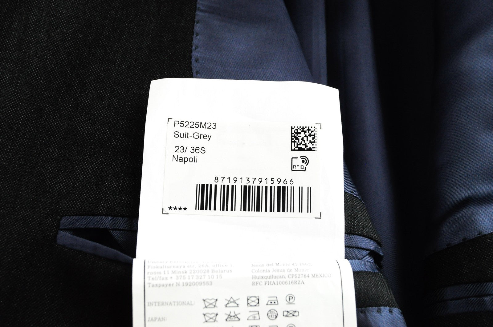 SUITSUPPLY Blazer Men's UK36S Grey Pure Wool Napoli Super 110's Classic Fit