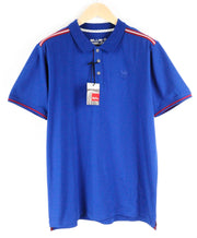 BLUE FIELDS Men Polo Shirt L Blue Short Sleeve Collared Casual
