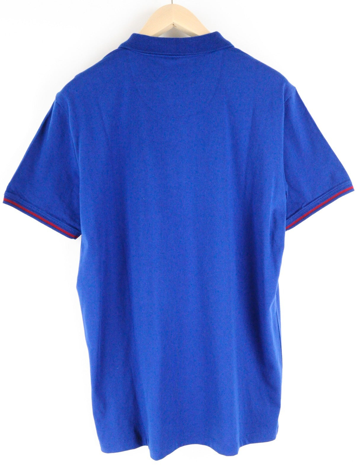 BLUE FIELDS Men Polo Shirt L Blue Short Sleeve Collared Casual