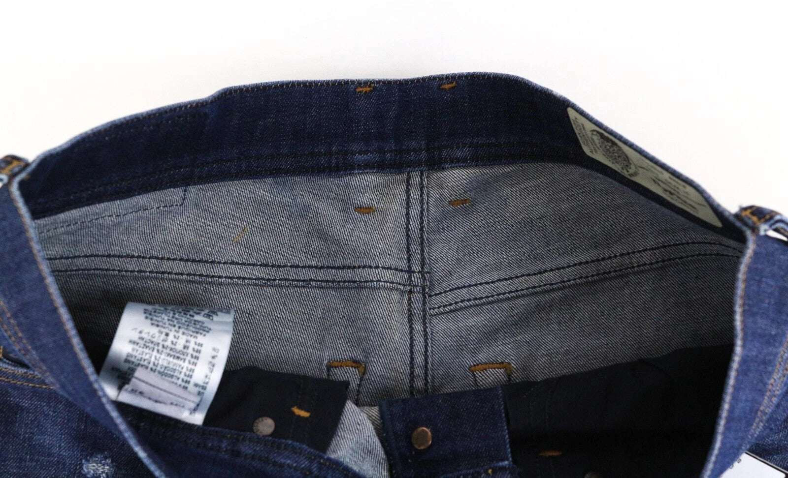 DIESEL Tepphar R7NA8 vyriški džinsai W30/L34 Slim Carrot Fit, mėlyni, tamprūs, dirbtinio audinio 