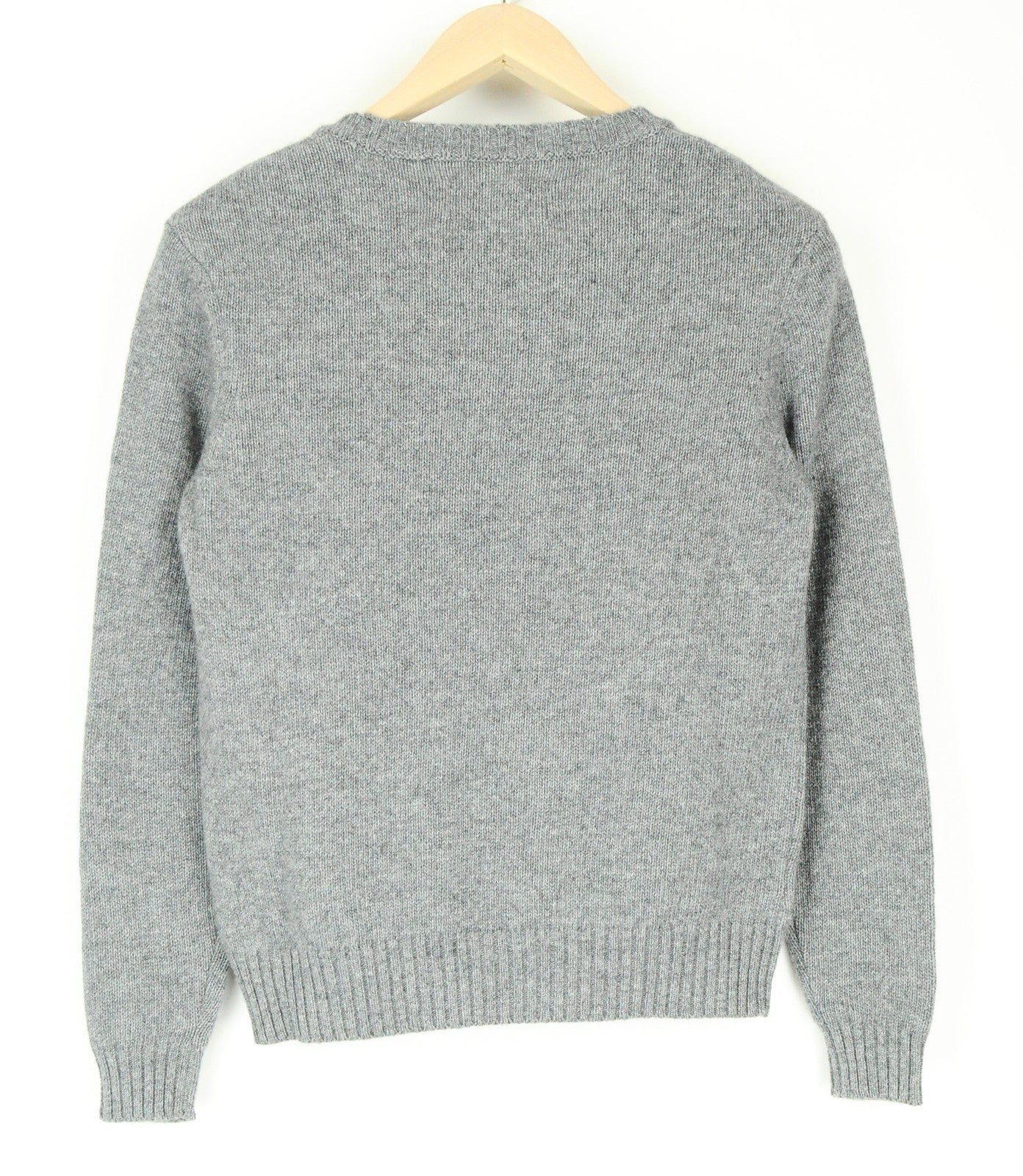 REPLAY vyriškas pilkas megztinis ilgomis rankovėmis, XS dydžio, vilnos mišinio rašto 