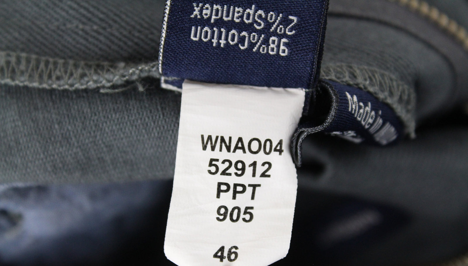 HARMONT &amp; BLAINE vyriškos kelnės, 46 pilkai žalios, su užtrauktuku, siauros, laisvalaikio stiliaus, dryžuotas audinys. 