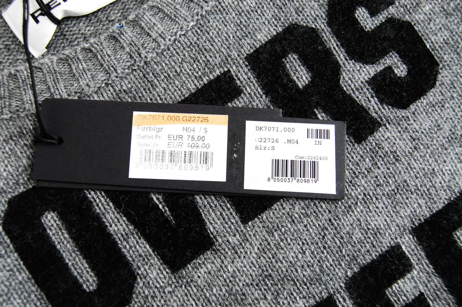 REPLAY vyriškas megztinis ilgomis rankovėmis, pilkas, S dydžio, megztinis su vilnos mišinio audiniu 