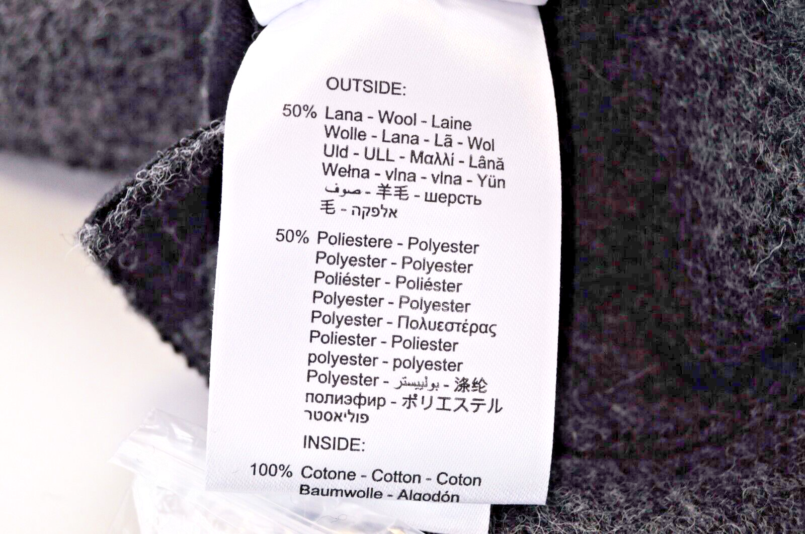 REPLAY Men Coat M Grey Wool Blend Hooded Snap Single-Breasted Long Sleeve