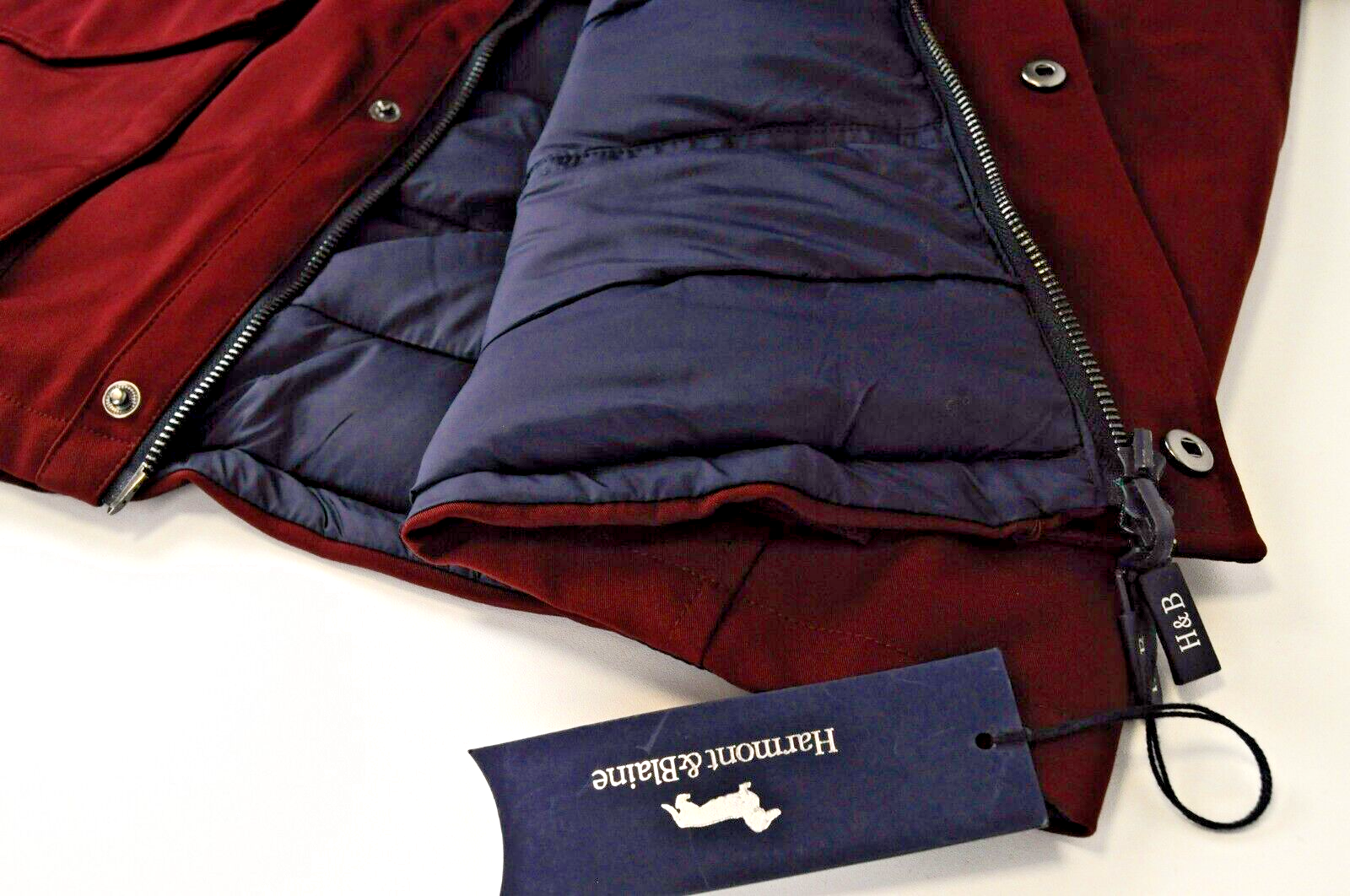 HARMONT &amp; BLAINE vyriška striukė 2XL, raudona, paminkštinta, ilgomis rankovėmis, su užtrauktuku ir gobtuvu 