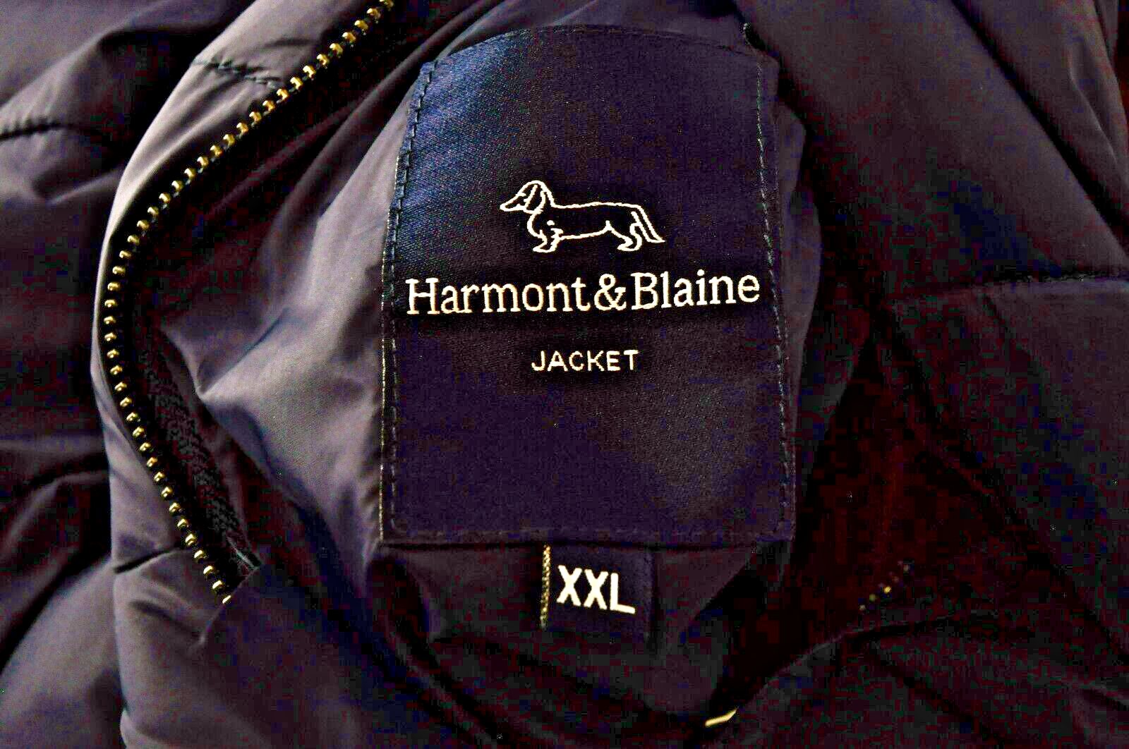HARMONT &amp; BLAINE vyriška striukė 2XL, raudona, paminkštinta, ilgomis rankovėmis, su užtrauktuku ir gobtuvu 