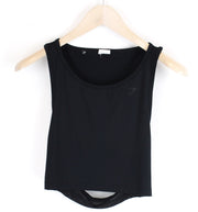 GYMSHARK moteriški marškinėliai XS dydžio su iškirpte nugaroje be rankovių, juodi, trumpi, tamprūs. 