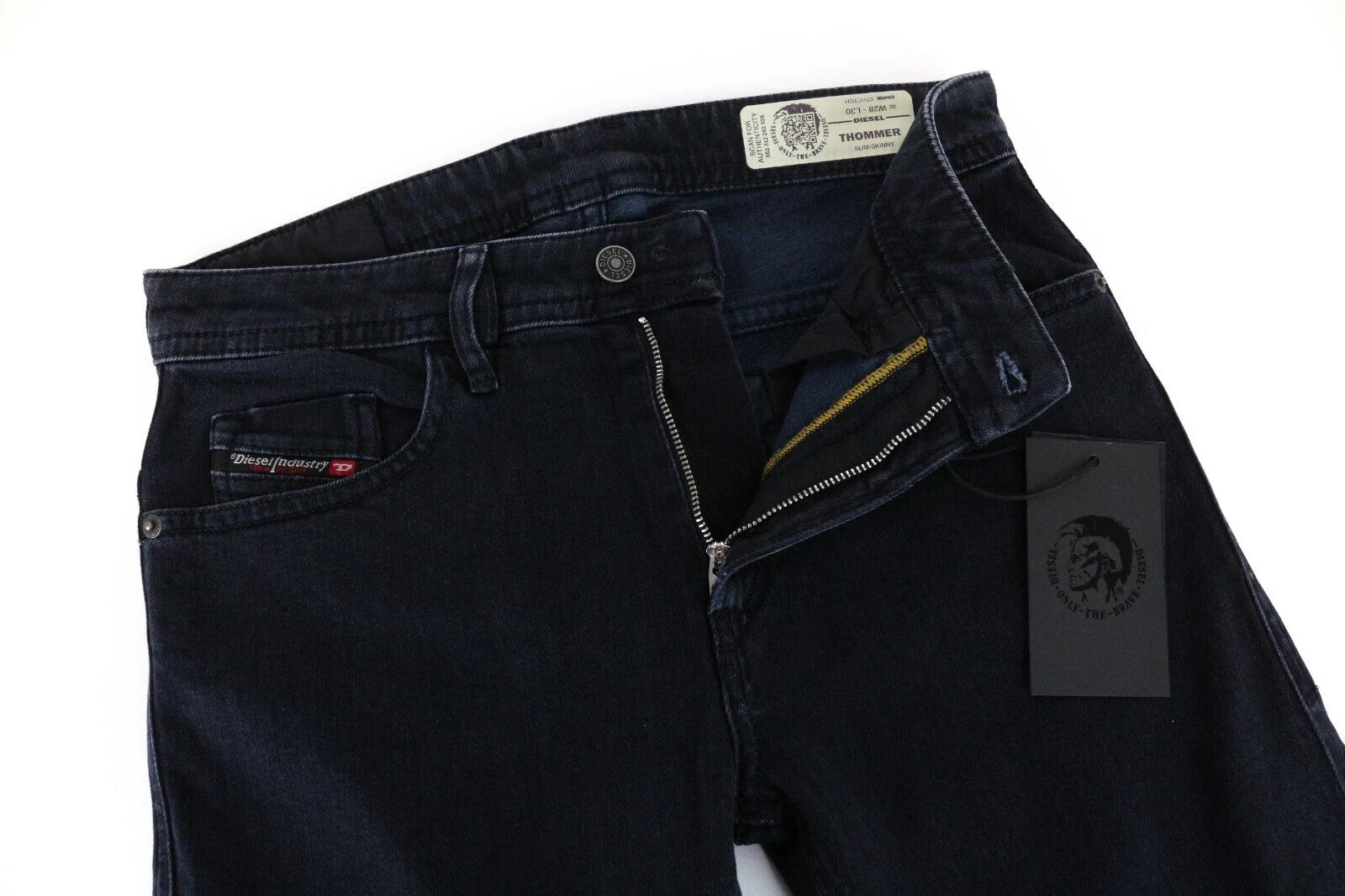 DIESEL Thommer 084NK vyriški džinsai W28/L30 ploni, ploni medvilniniai tamprūs 5 kišenių 