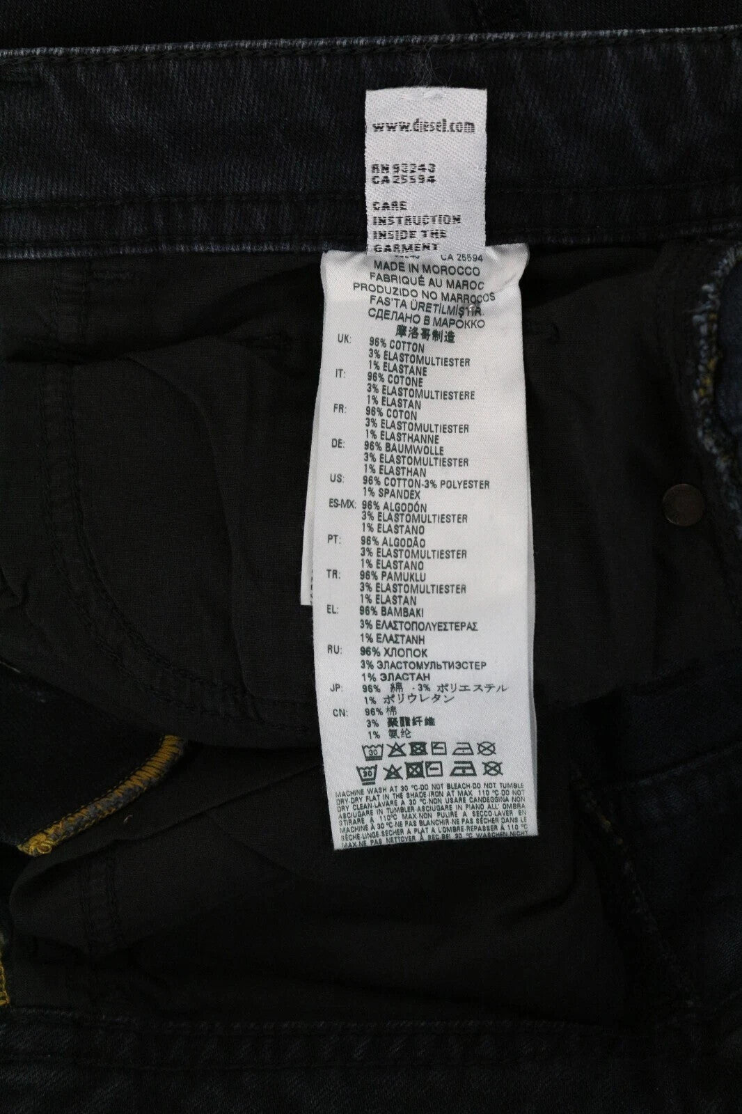 DIESEL Thommer 084NK vyriški džinsai W28/L30 ploni, ploni medvilniniai tamprūs 5 kišenių 