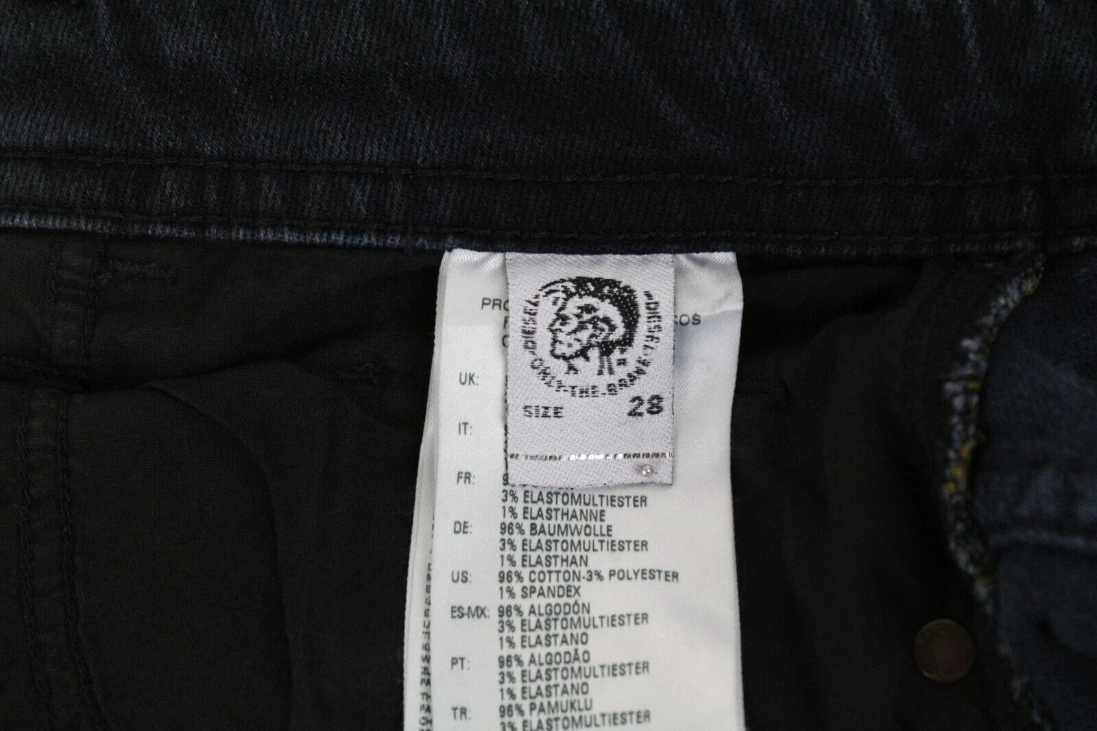 DIESEL Thommer 084NK vyriški džinsai W28/L30 ploni, ploni medvilniniai tamprūs 5 kišenių 