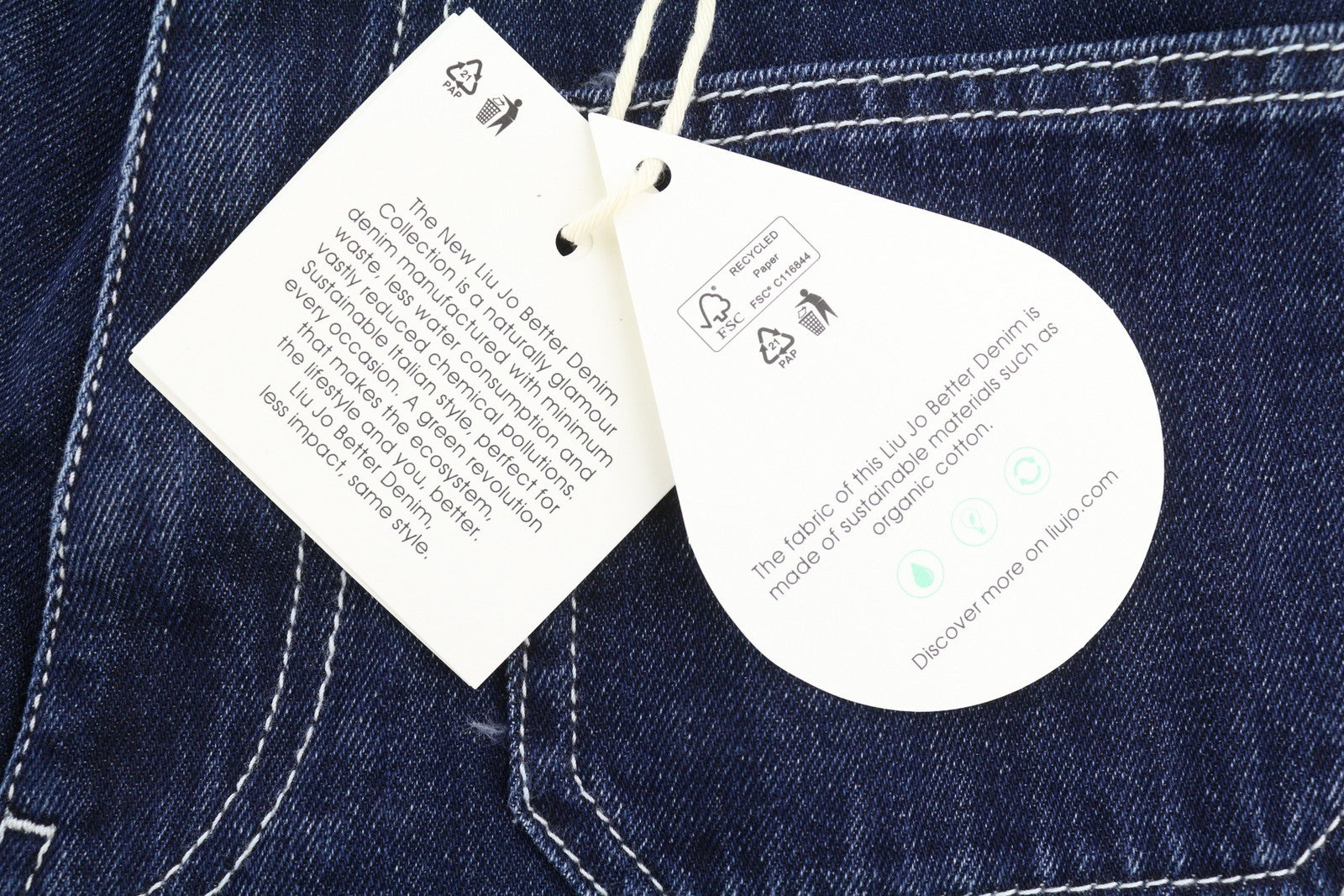 LIU JO Flare Patch Pocket Women Jeans W28 Unfinished Hems Zip Dark Blue Denim