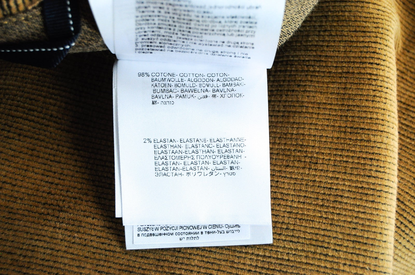 REPLAY Trousers Men's W34 L30 Brown Corduroy Cotton Stretch Regular Fit