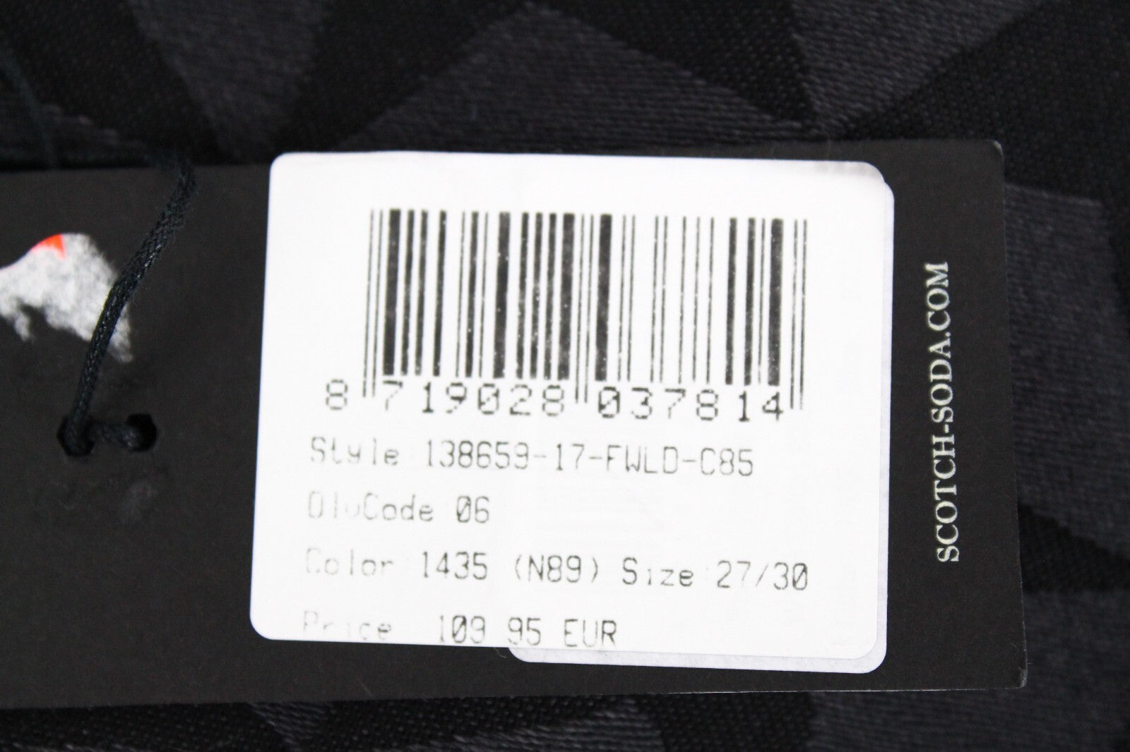 SCOTCH &amp; SODA moteriški džinsai W27/L30 žvaigždžių pilkos spalvos, platėjančios, aptemptos, žakardo stiliaus 