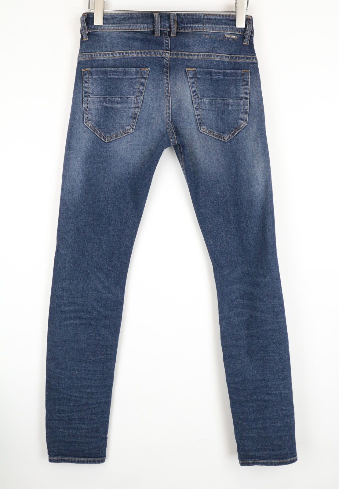 DIESEL Thommer 083AD W26/L32 Slim Fit vyriški skalbtos mėlynos medvilnės tamprūs džinsai 