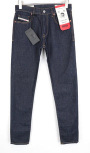 DIESEL D-Strukt 082AC W29/L32 siaurėjantys mėlyni tamprūs medvilniniai vyriški džinsai 